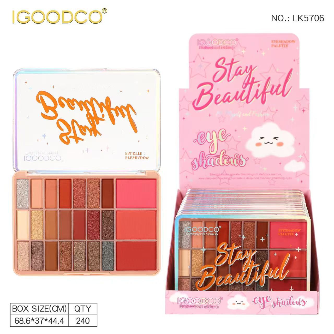 IGOODCO Stay Beautiful Palette 21 Color Eyeshadow 3 Color Blushon