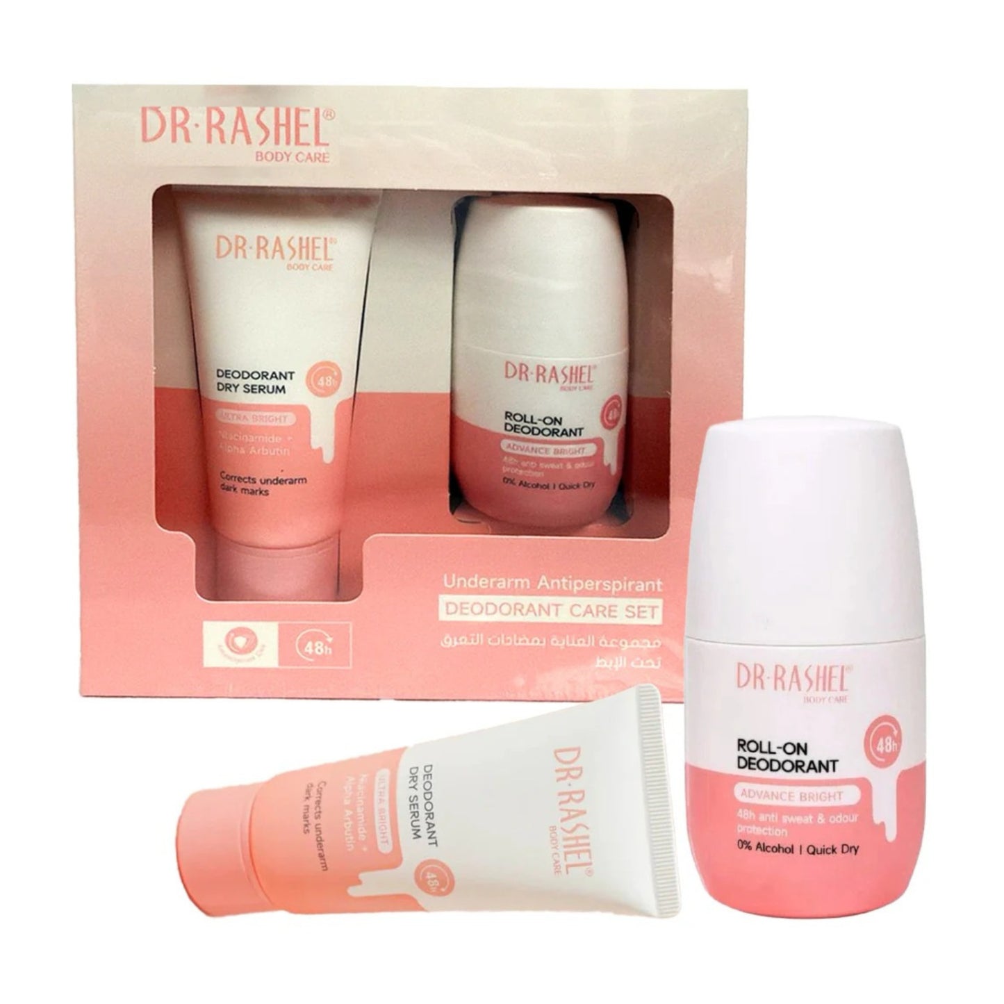 Dr Rashel Underarm Antiperspirant Deodorant Care Set (Pink)