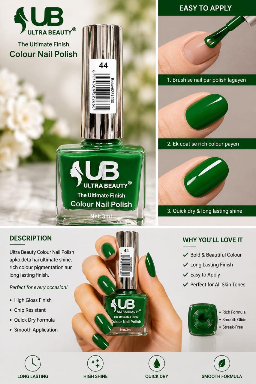 Ultra Beauty Colour Nail Polish – 3ml (Set F)
