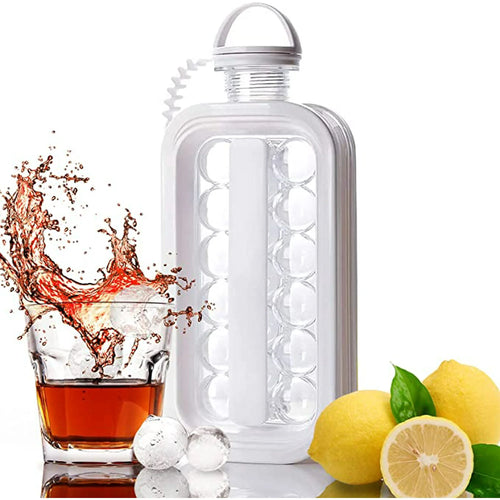 Portable 2in1 Ball Maker Ice Cube Maker & Water Bottle