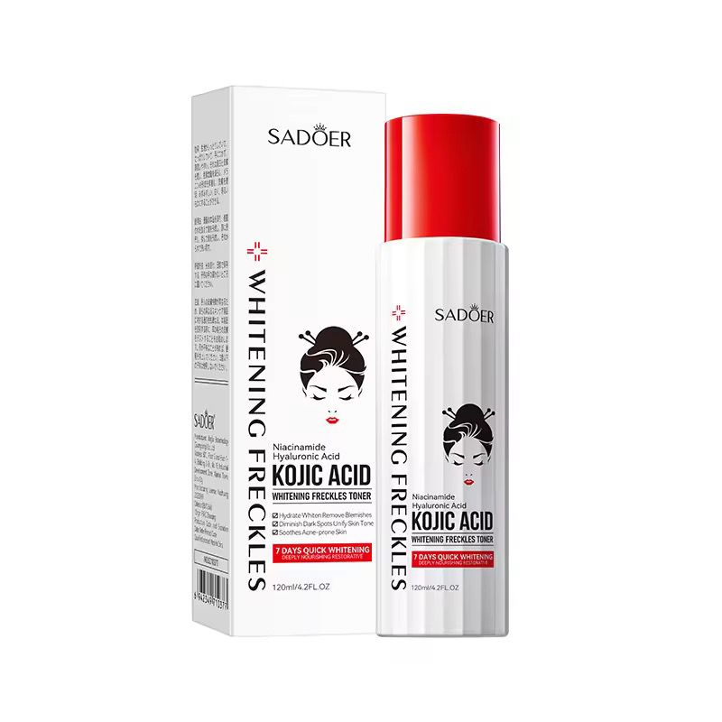 Sadoer Hyaluronic Acid Moisturizing Hydrating Dark Skin Brightening Lightening Refreshing Kojic Acid Facial Toner