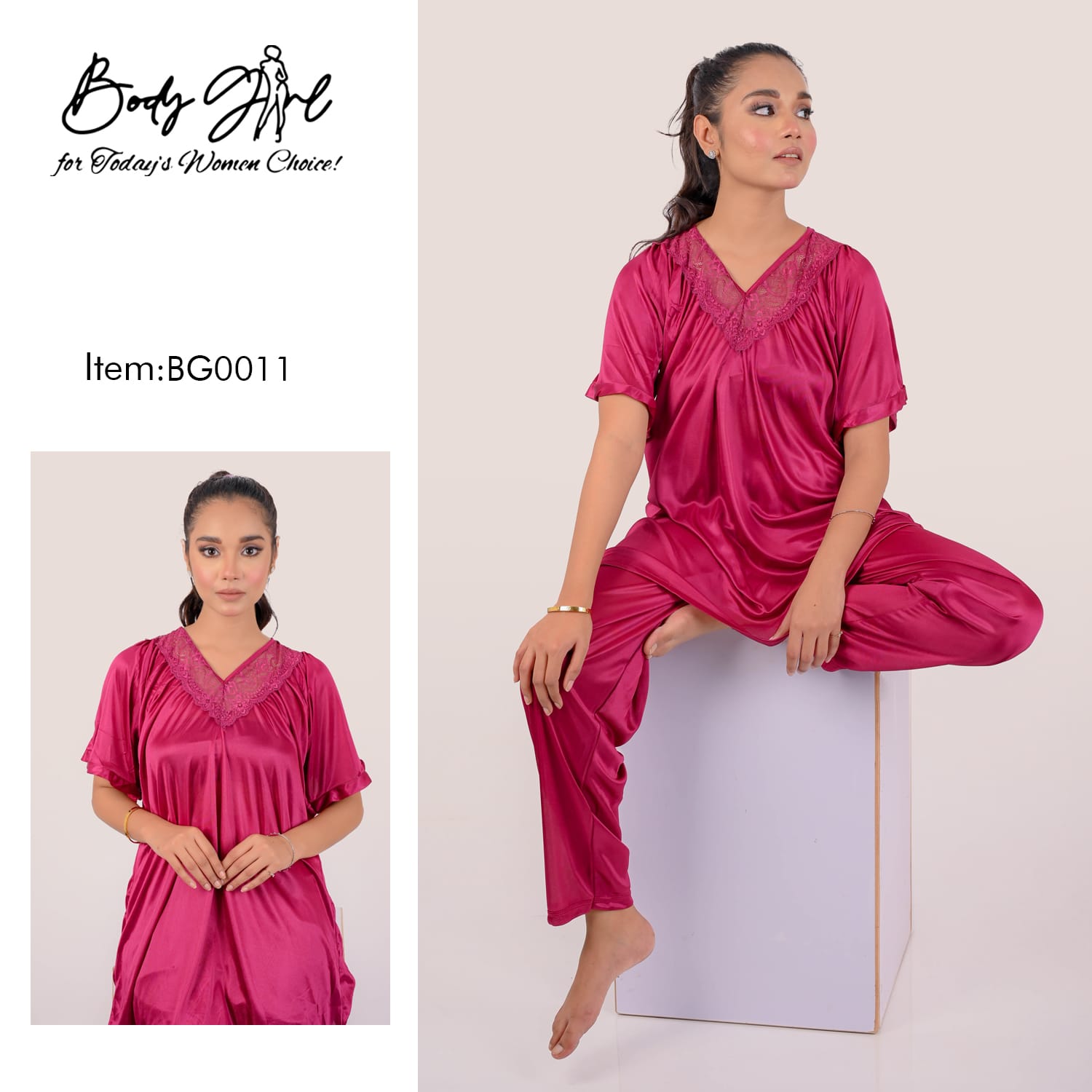 Body Girl Heaven Hush Pink Nighty BG0011