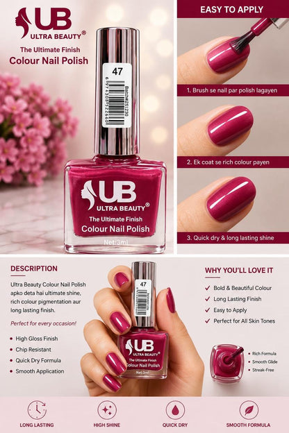 Ultra Beauty Colour Nail Polish – 3ml (Set F)