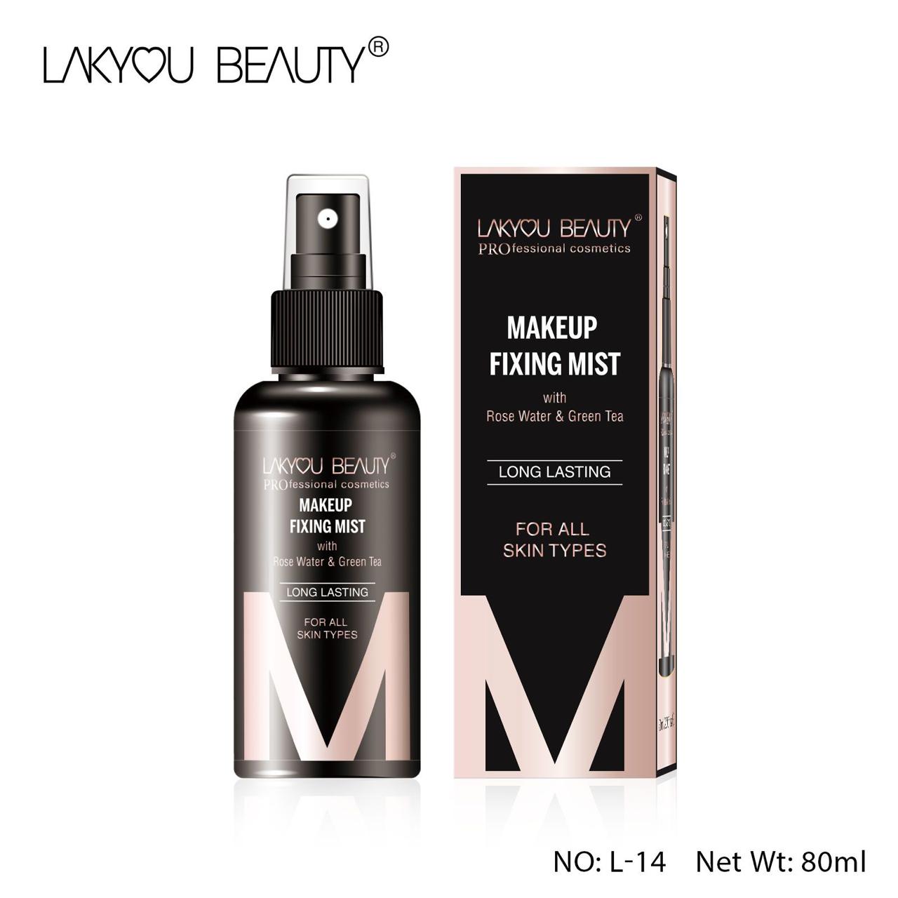 Lakyou Beauty Makeup Fixing Mist With Rose Water & Green Tea