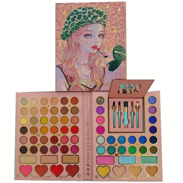 IGOODCO Leopard Print All In One 70 Color Eye & Face Makeup Palette
