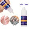 Wanter Natural Transparent Artificial Acrylic Nails Kit Fake False Nails 100Pcs + Nail Glue