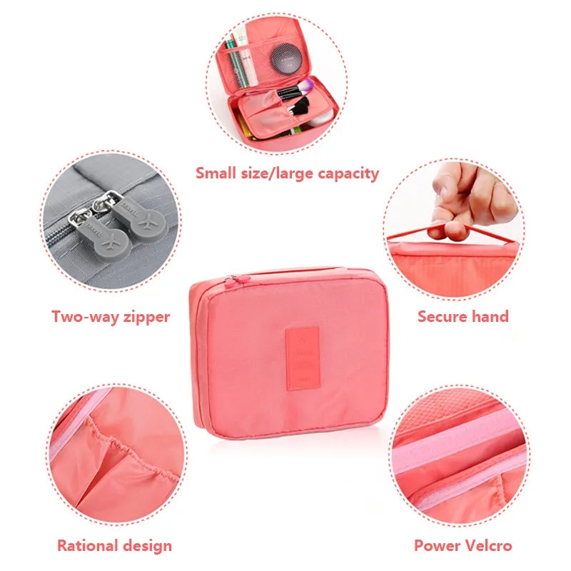 Zipper Fashion Makeup Brushes Holder Bag