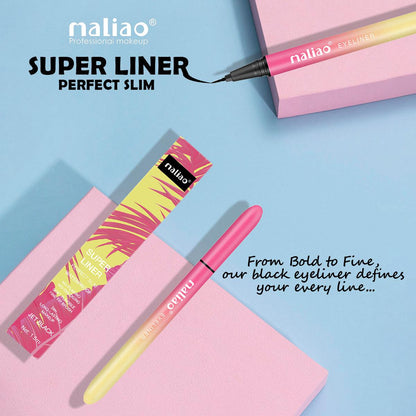 Maliao Super Liner Perfect Slim Waterproof No-Flaking No-Smudging Fine Tip Brush Eye Liner