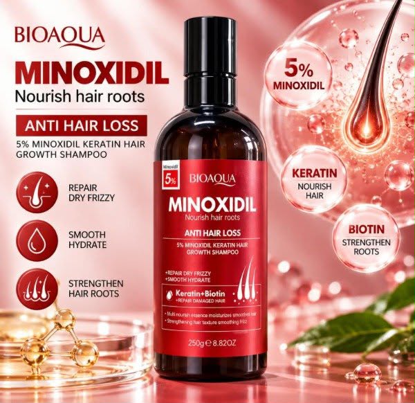 Bioaqua Minoxidil Keratin & Biotin Shampoo 250g