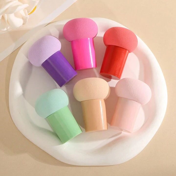 Cute Makeup Mushroom Puff Sponge In Box