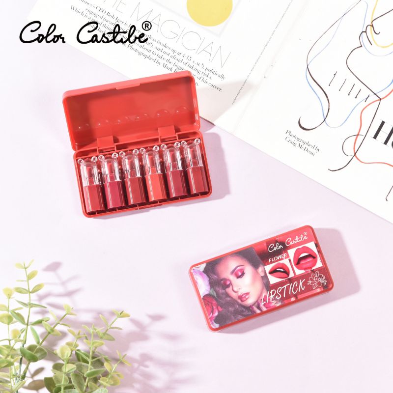 Color Castle Flower Matte Lipstick 6Pcs Pack