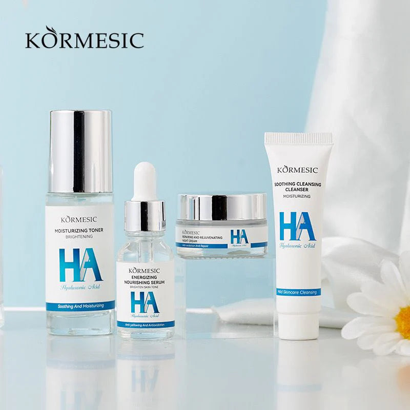 KORMESIC Personal Beauty Care Hyaluronic Acid Anti-Wrinkle Cosmetic Face Care 4Pcs Set