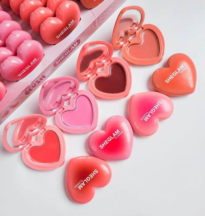 Sheglam Heart Blush Set Creamy Blendable Blusher for Girls Pack of 4