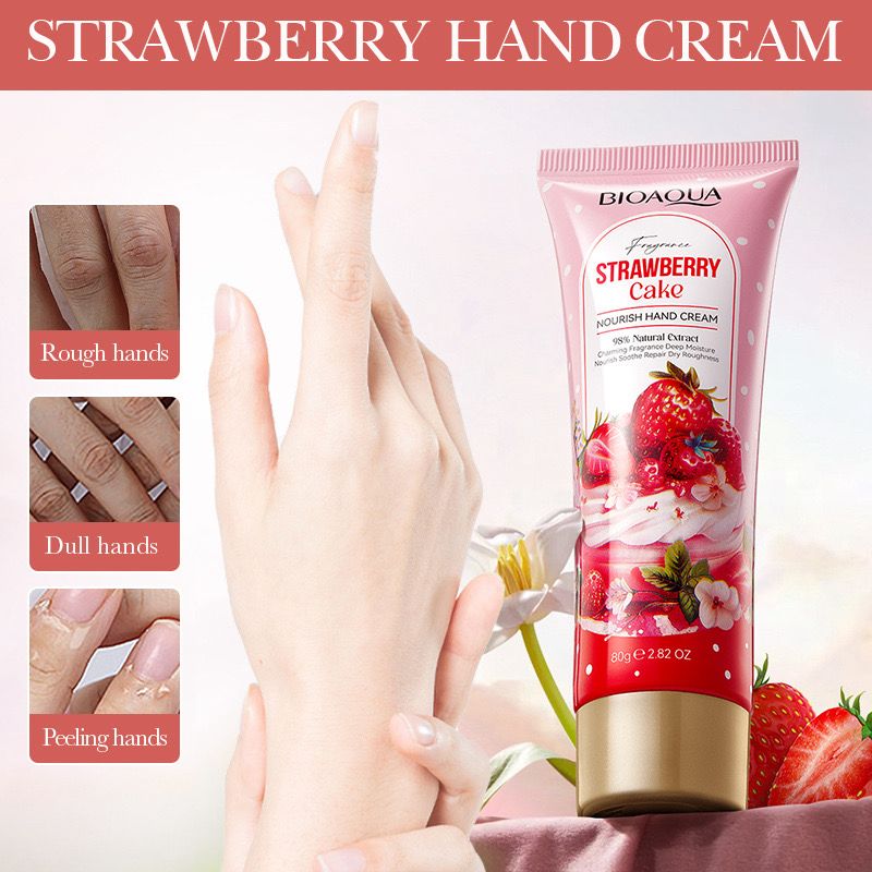 Bioaqua Fragrance Strawberry Cake Nourishing Hand Cream 80g