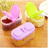 Multipurpose Double Compartment Plastic Storage Box With Lid 2Pcs Set