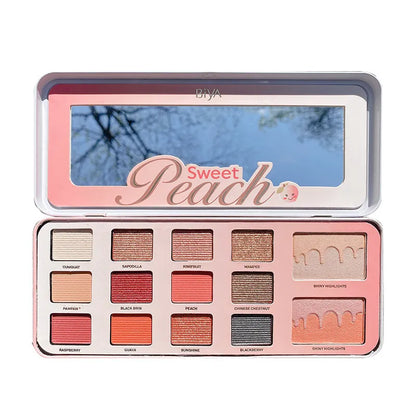 Biya Sweet Peach 14 Color Highlighter Shimmer Eyeshadow Palette