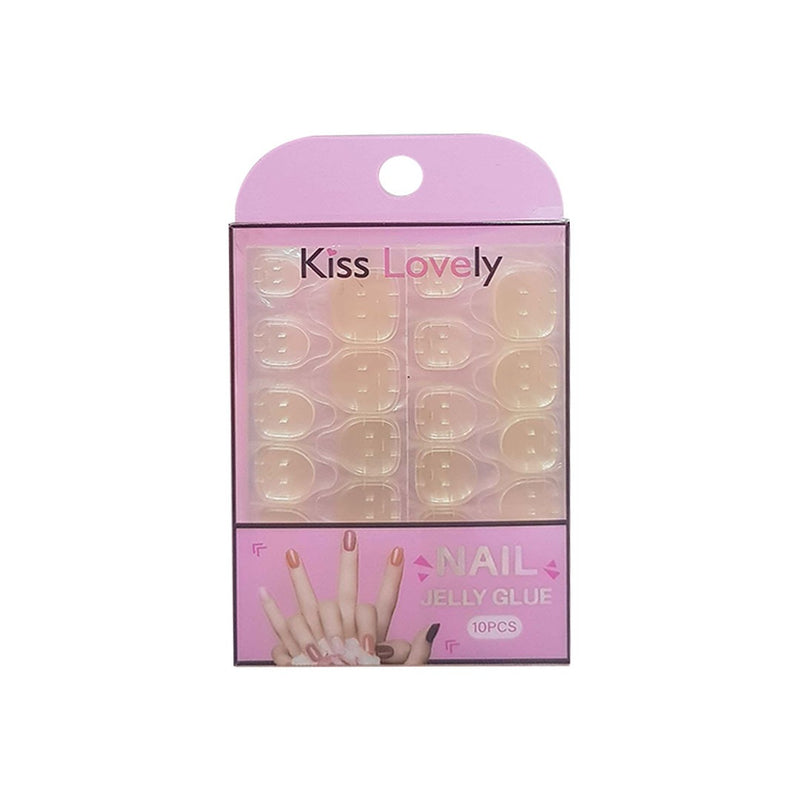 Kiss Lovely Nail Jelly Glue Stickers 10Pcs Set