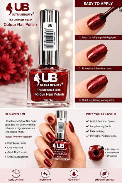 Ultra Beauty Colour Nail Polish – 3ml (Set B)