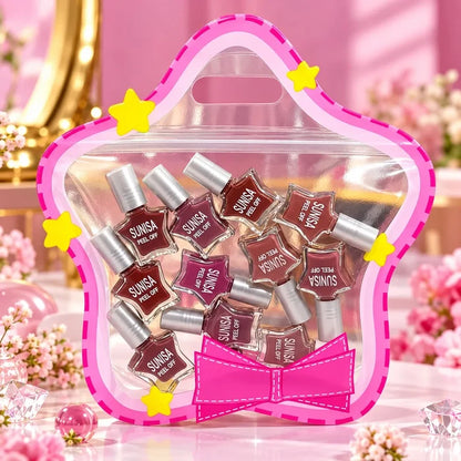 Sunisa Peel-Off Nail Polish Set – 12 Pieces