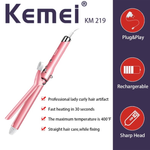 Kemei-219 Ceramic Styling Tools Professional Hair Curling Iron Hair Waver Electric Curling Iron Roller Curls Wand Hair Styler