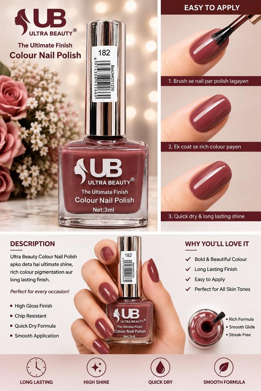 Ultra Beauty Colour Nail Polish – 3ml (Set A)