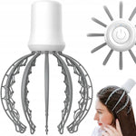 Portable USB Rechargeable Octopus Head Massager Waterproof Handheld With 12 Massage Claws Head Massager