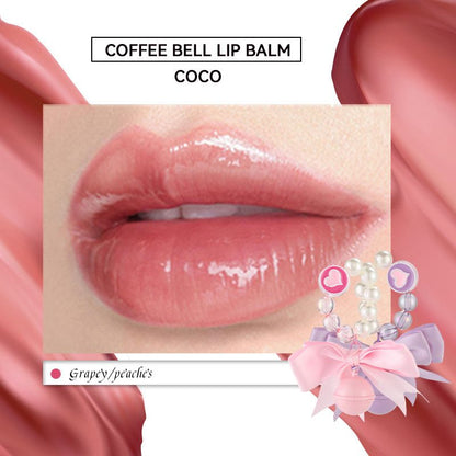 CAFE COCO Portable Bell Lip Balm Moisturizing Hydrating Long-Lasting Lip Balm Mirror Surface Replenishment Water-Rich Lip Blam