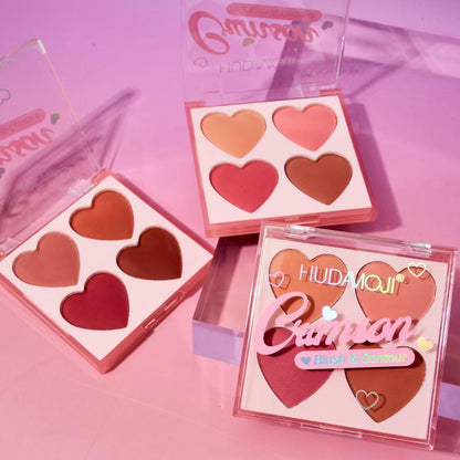 Hudamoji Crimson Blush And Contour 3Pcs Set