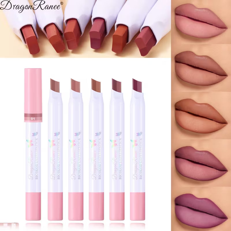 Dragon Ranee 6-Color Two-Tone Matte Lipstick Pen