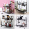 Multifunction Portable Double Layer Smart Stand Iron Shelf Rack Organizer