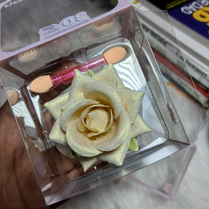 Loleeta 3D Three-dimensional Rose Highlighter + Eye Shadow Powder Easy Coloring Highlight Powder Face Contour Makeup