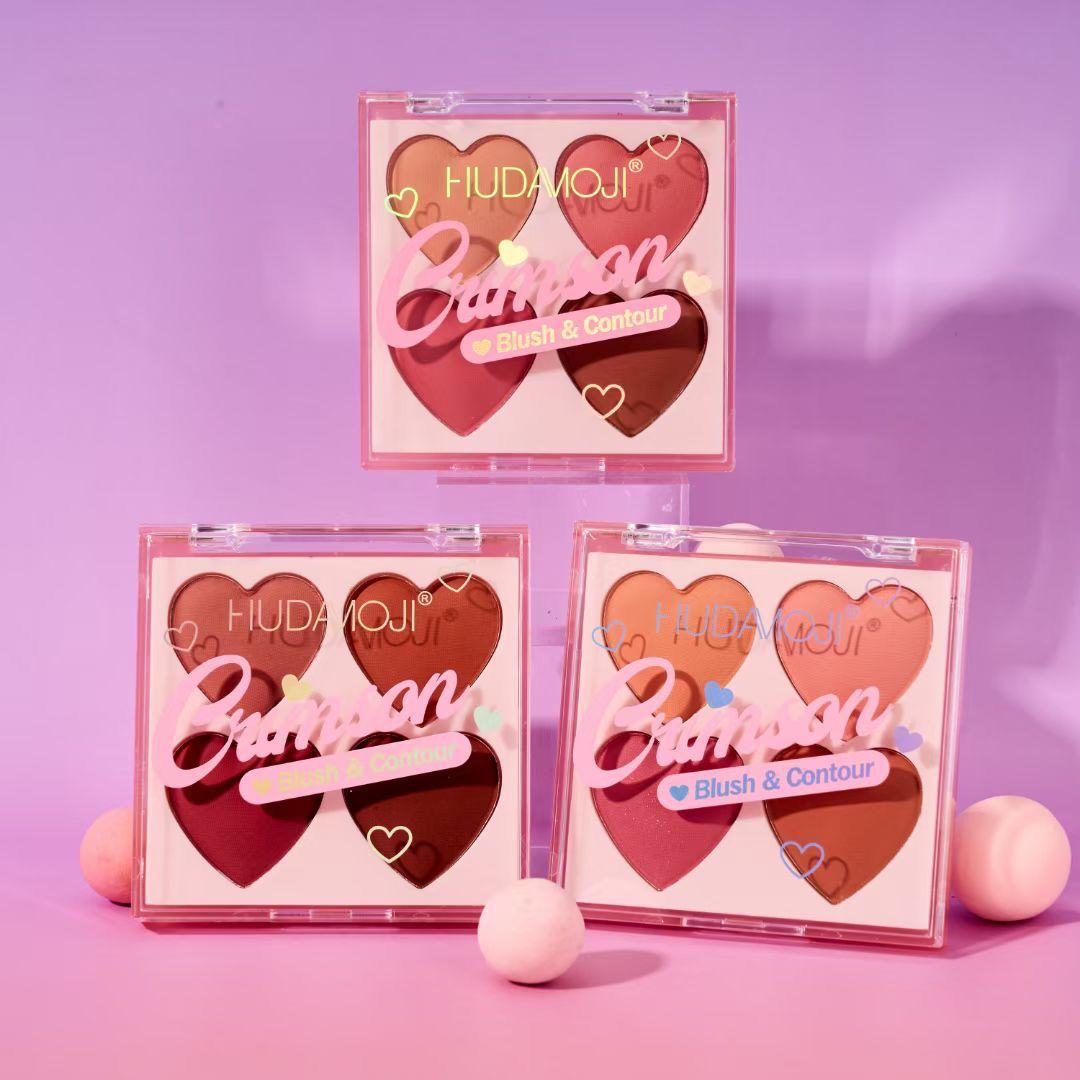Hudamoji Crimson Blush And Contour 3Pcs Set