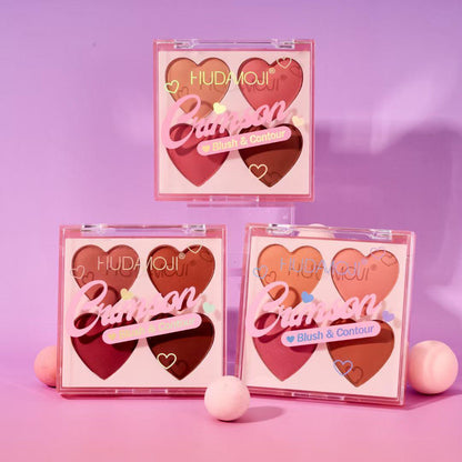 Hudamoji Crimson Blush And Contour 3Pcs Set