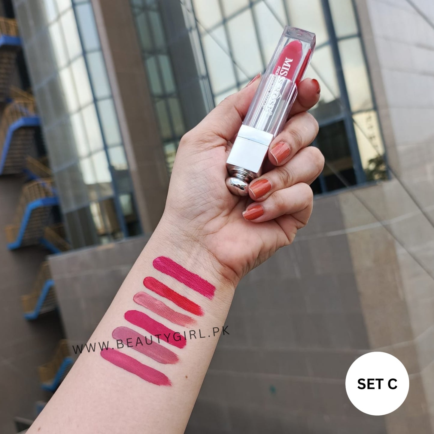 Miss Rose New Silver Angelic Matte Lip Glaze Lip Gloss Pack Of 6Pcs Set