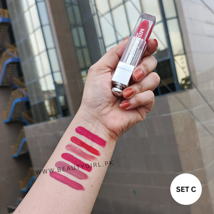 Miss Rose New Silver Angelic Matte Lip Glaze Lip Gloss Pack Of 6Pcs Set