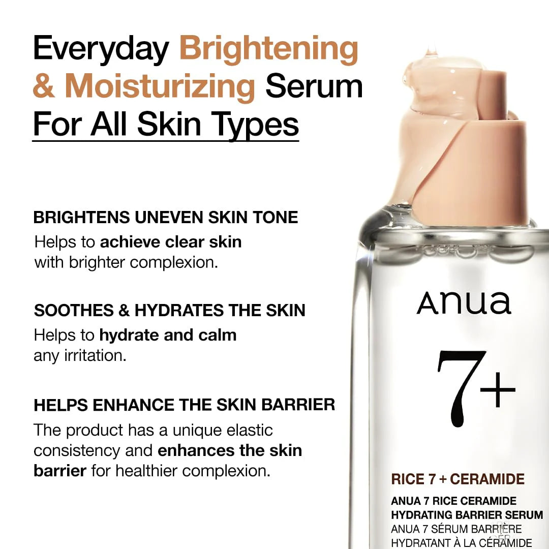 Anua 7+ Rice Ceramide Hydrating Barrier Serum – 50ml