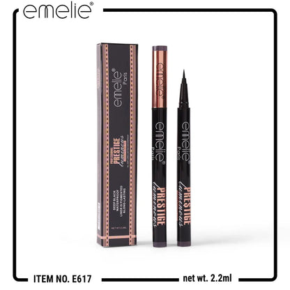 Emelie Deep Black Waterproof Eyeliner 24H Long Lasting Precision Liner