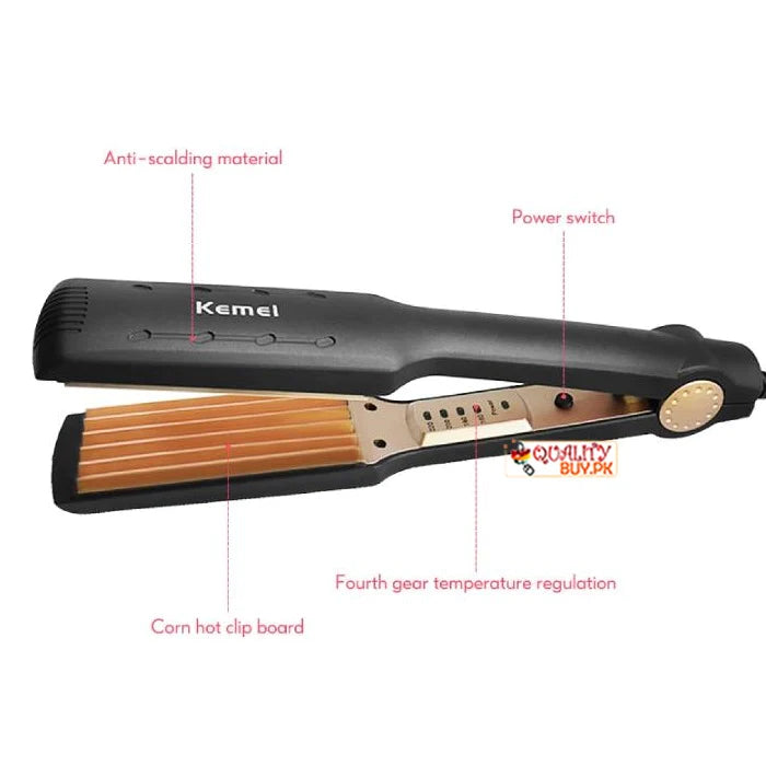 Kemei Km-472 – Professional Hair Straightener Crimper