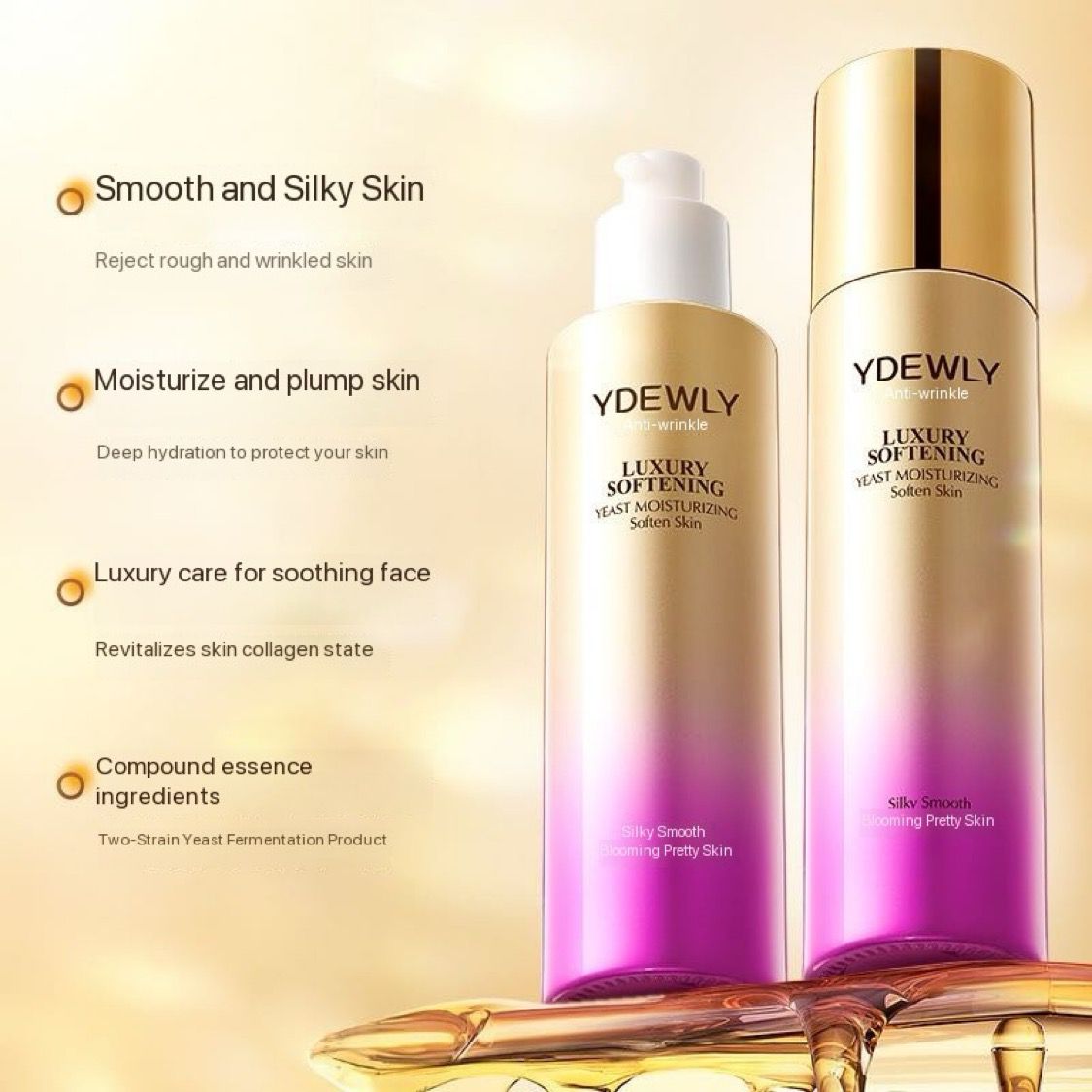 YDEWLY Aveeno Yeast Moisturizing Softening Skin Essence Milk Hydrating Moisturizing Smooth Fine Brightening Skin Essence Milk