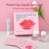 KORMESIC 4in1 Peach Lip Repair Care Lip Mask And Lip Scrub And Lip Balm Set