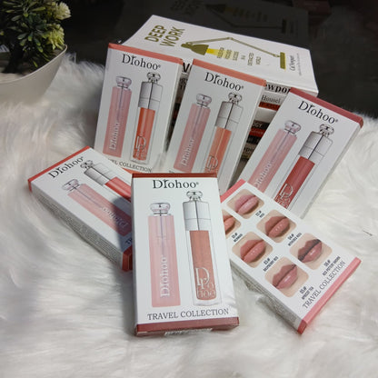 2in1 Lip Balm And Lip Gloss Travel Size Lip Set