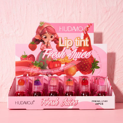 Hudamoji Fresh Juice Fruit Lip Tint Set 6pcs