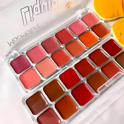 Billion Beauty New Style Shy Face Liquid Blush 4pcs Set + Mocallure 12 Color Lip Palette