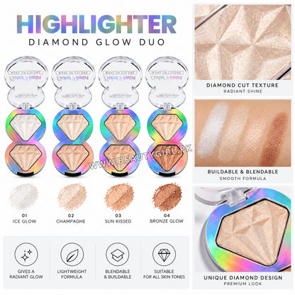 MSYAHO 2-in-1 Baked Powder Highlighter