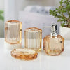 Modern Luxury Acrylic Bathroom Accessories Soap Dispenser Toothbrush Holder Soap Tray 4Pcs Set