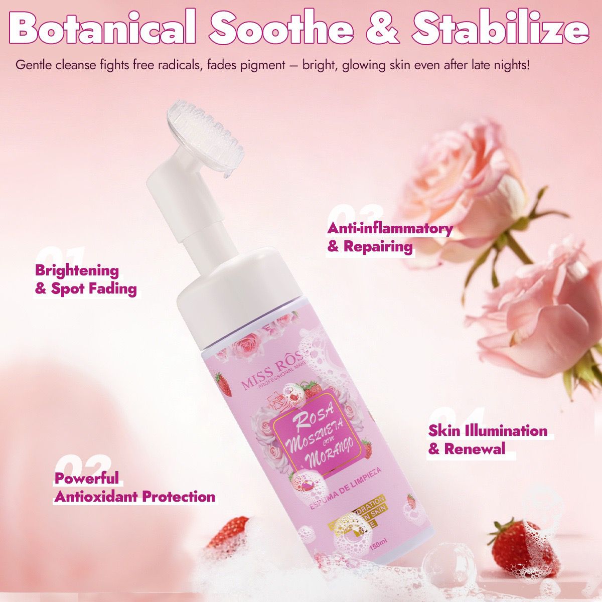 Miss Rose Creamy Facial Foam Cleanser