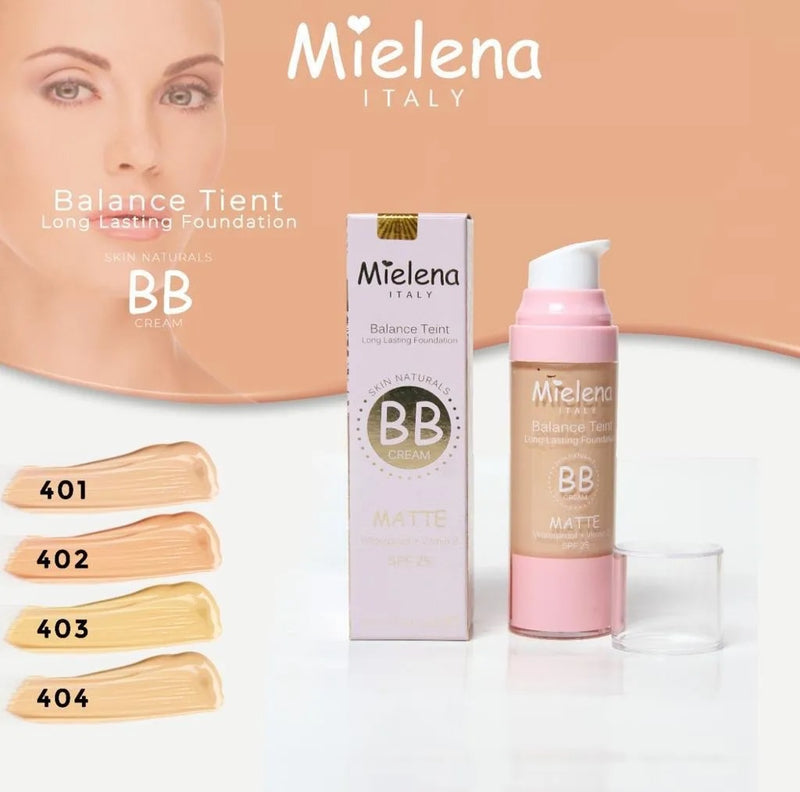 Mielena Italy Matte BB Cream SPF25 High Coverage Foundation