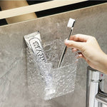 Multifunctional Crystal Acrylic Wall Mounted Bow Vanity Storage Box Elegant Caddy Organizer