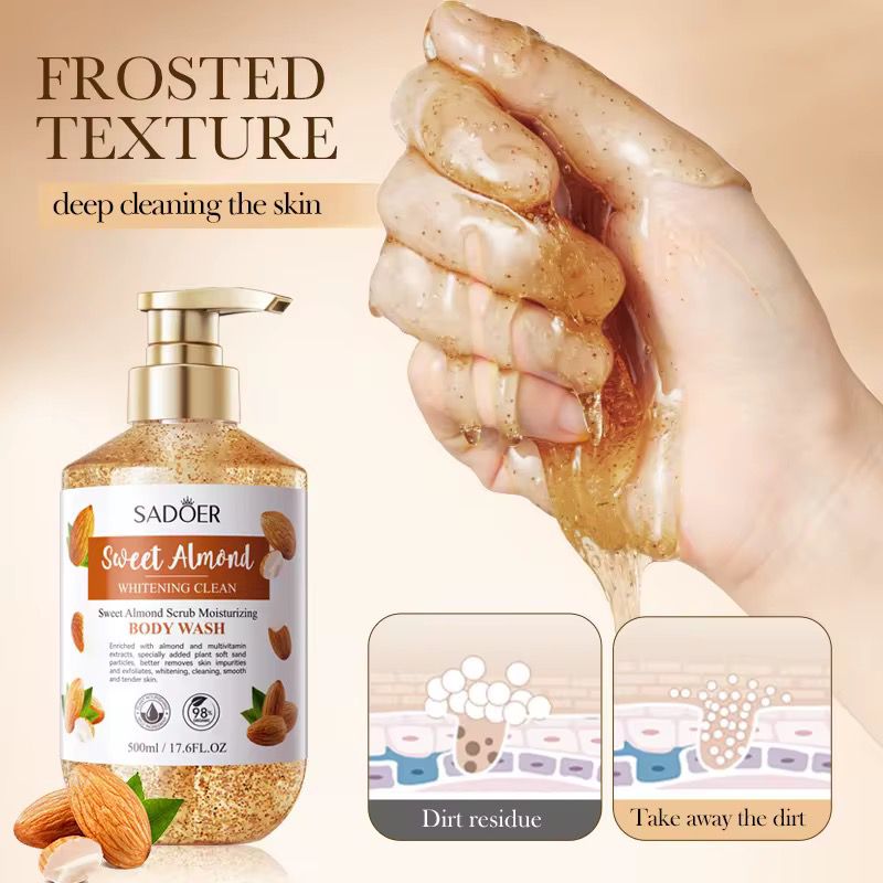 Sadoer Sweet Almond Scrub Moisturising Body Wash