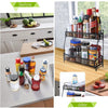 Multifunction Portable Double Layer Smart Stand Iron Shelf Rack Organizer